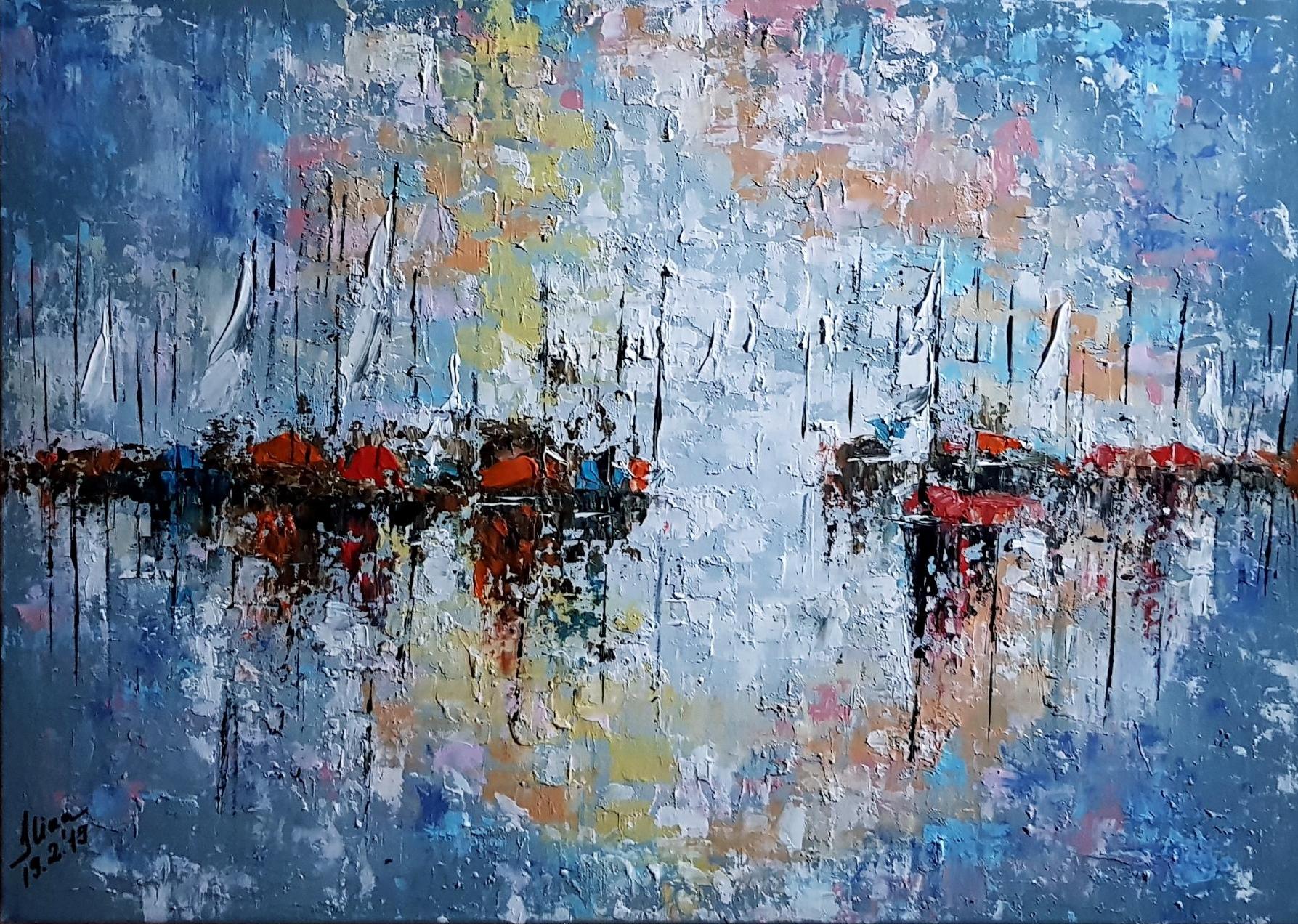 ArteDiAlina.com painting: Rainbow on the water